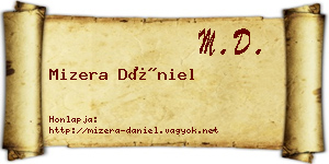 Mizera Dániel névjegykártya